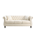 Classic Chesterfield 3-Seater Velvet Sofa