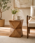 The Atlas Sculpted Hourglass Accent Table