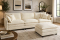 Modular Cloud Sectional Sofa with Movable Ottoman