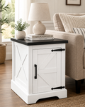 The Magnolia Farmhouse End Table with Barn Door