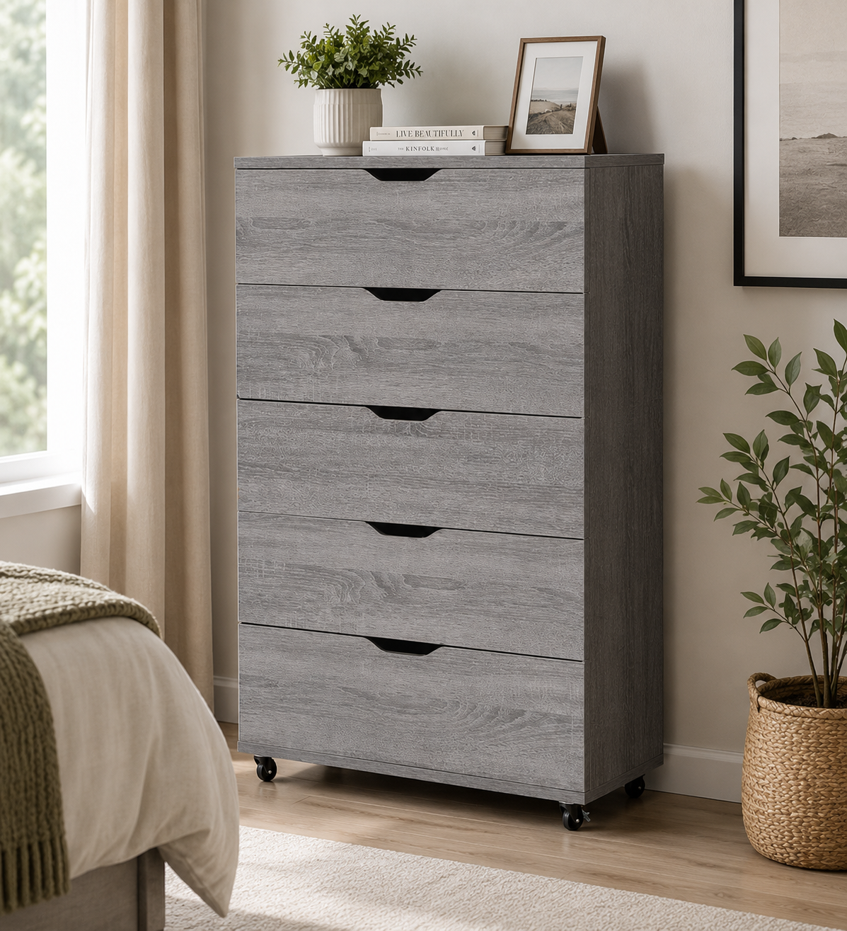The Mason 5-Drawer Rolling Storage Chest